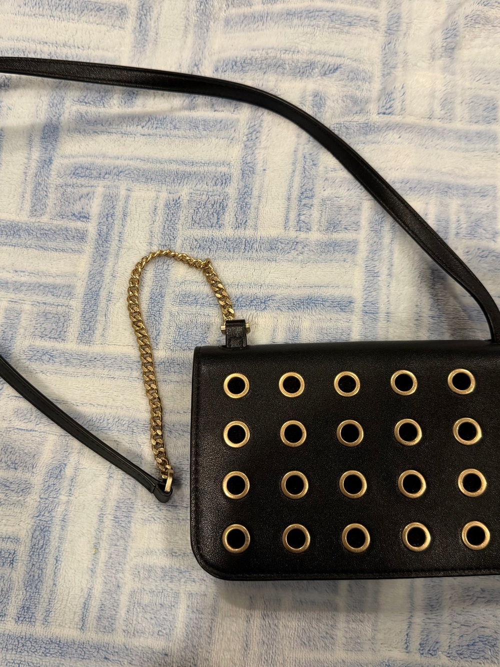 AllSaints Mila Eyelet Leather Crossbody Bag - Picture 2 of 11